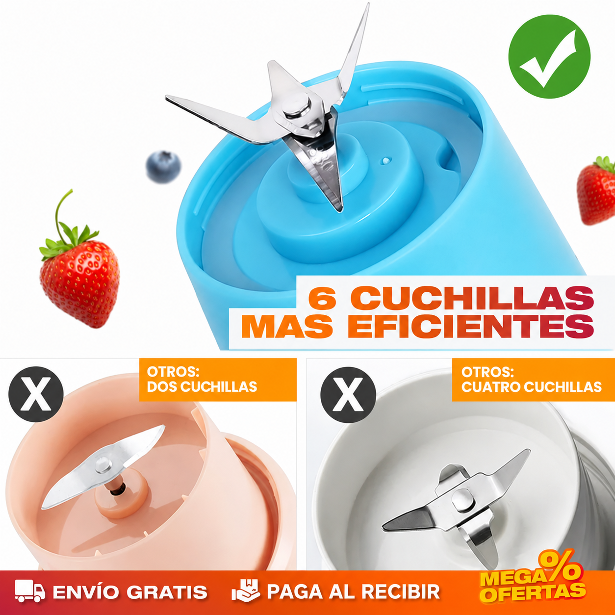 LICUADORA PORTÁTIL 2 EN 1